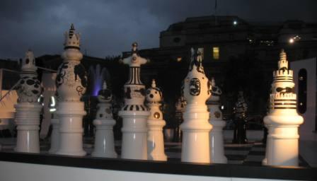 Un Gran Ajedrez Trafalgar Square (Plaza) Londres Inglaterra
