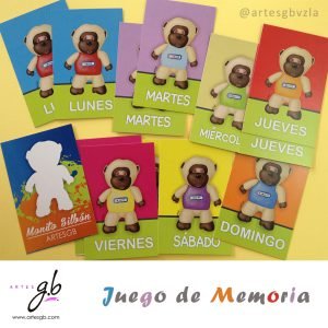 Juego de Memoria “Días de la semana” Monito Silbón