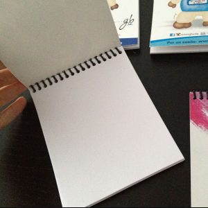 Libretas medianas impresas diseños de monitos (Azul) - Imagen 3