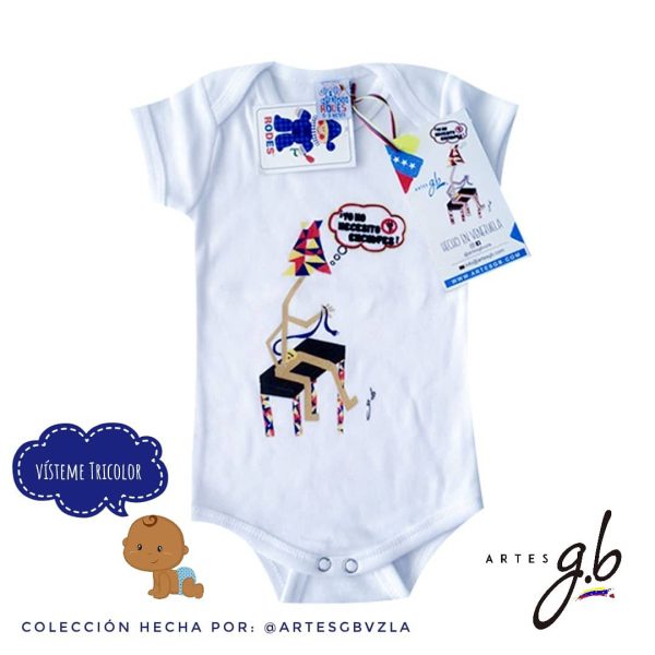 BODY DISEÑO DESENCHUFADO GB (BLANCOS) BEBES C/MANGAS MARCA RODES