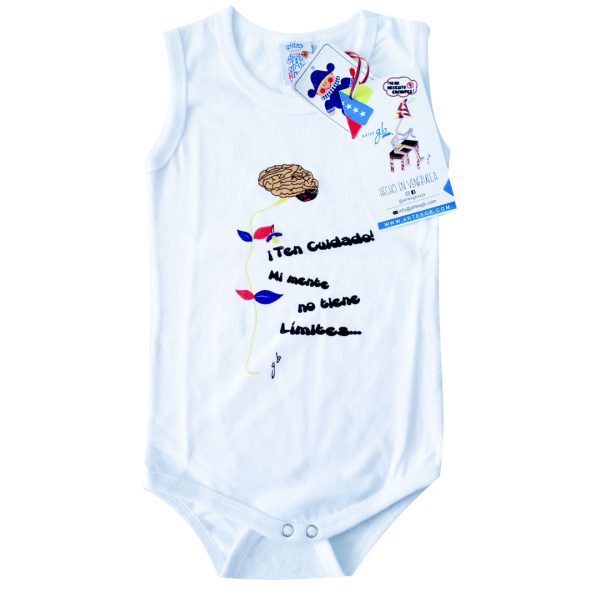 BODY DISEÑO PLANTA CEREBRO GB (BLANCOS) S/Mangas BEBES MARCA RODES