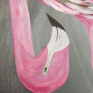 Un flexible flamingo practicando Yoga. (A flexible flamingo practicing Yoga). - Imagen 2