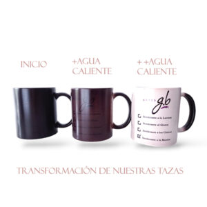 Tazas Intolerante a La Mentira Mágica Negra Mate Arte Magenta - Imagen 4