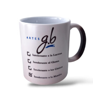 Tazas Intolerante a La Mentira Mágica Negra Mate Arte Azul - Imagen 4