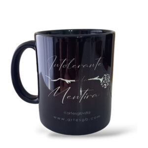 Tazas Intolerante a La Mentira Negra Brillante