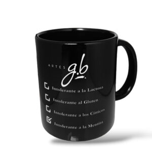 Tazas Intolerante a La Mentira Negra Brillante - Imagen 3